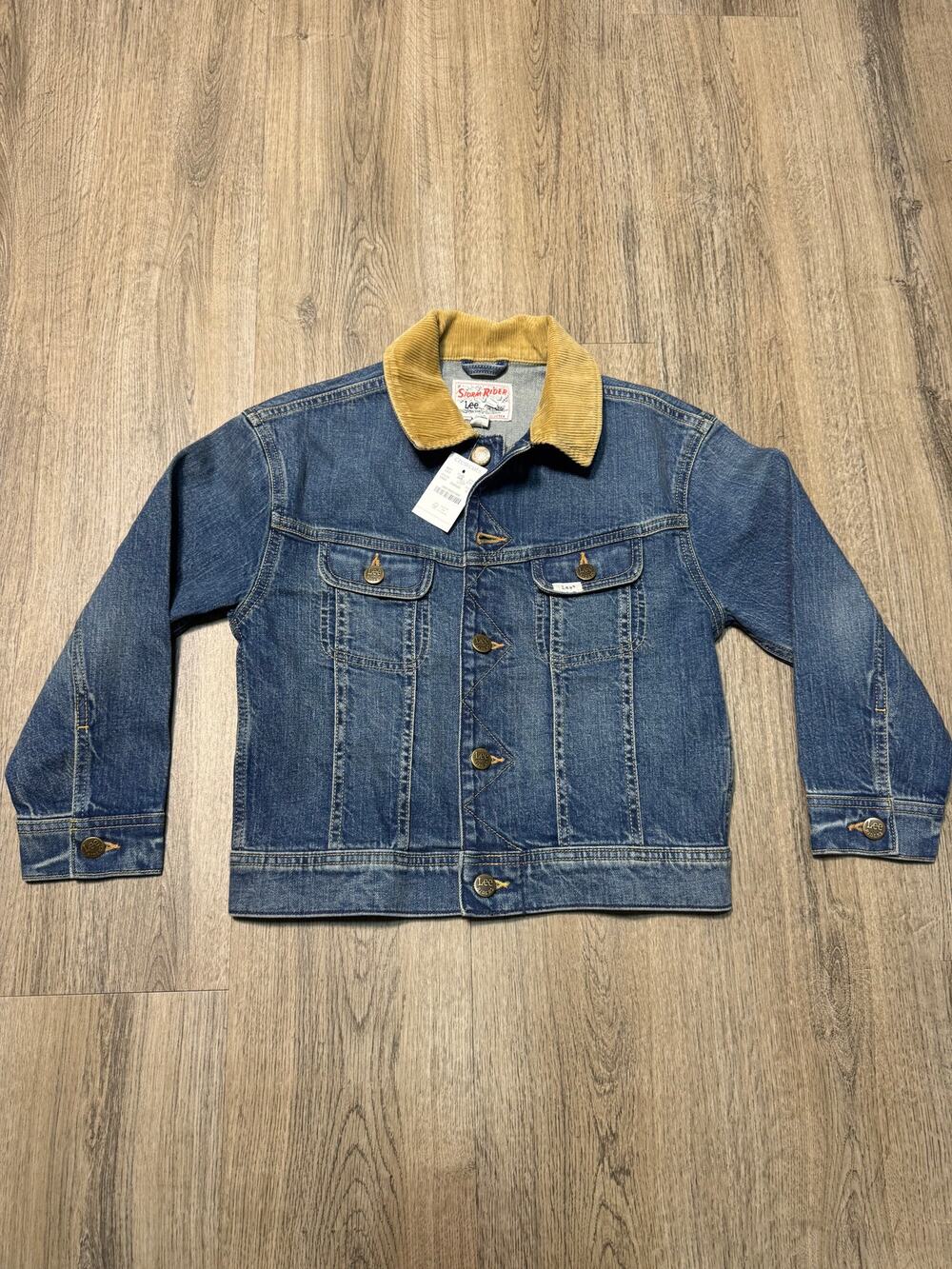 Lee Riders Kid's Denim Bomber Jacket with Tan Corduroy Collar